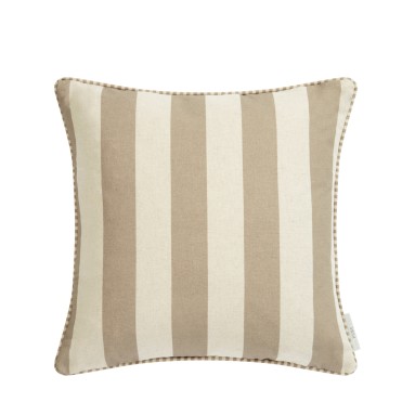 Capri Taupe Printed Cotton Cushion 43cm x 43cm