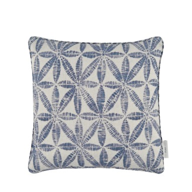 Bandhani Indigo Printed Cotton Cushion 43cm x 43cm