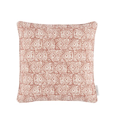 Ellora Cinnamon Printed Cotton Cushion 43cm x 43cm