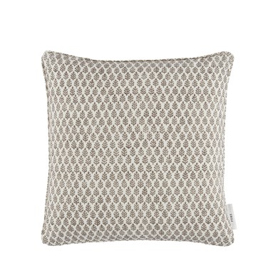 Folia Espresso Printed Cotton Cushion 43cm x 43cm