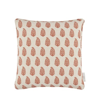 Indira Rust Printed Cotton Cushion 43cm x 43cm