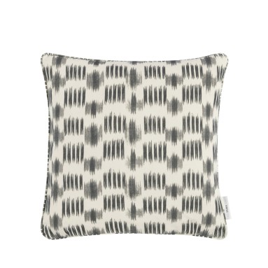 Patola Graphite Printed Cotton Cushion 43cm x 43cm