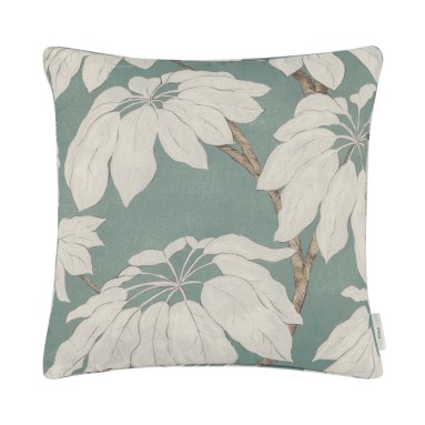 cushion pondicherry soft teal self piped edge main