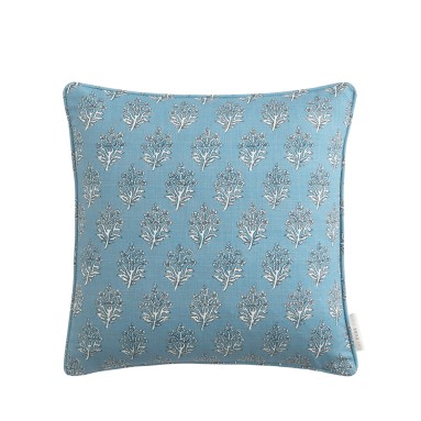 Dabu Chambray Printed Cotton Cushion 43cm x 43cm