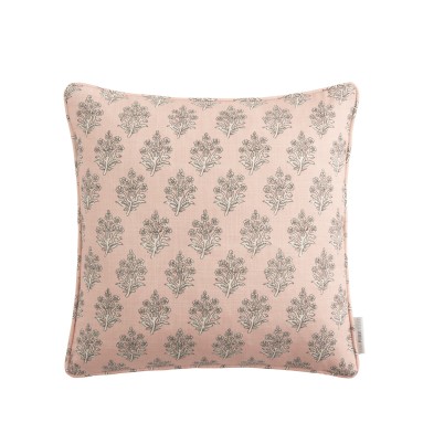 Dabu Rose Printed Cotton Cushion 43cm x 43cm