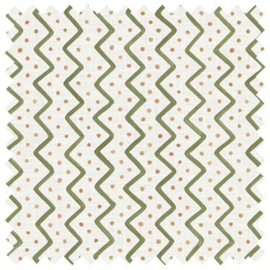 Azmi Olive Printed Cotton Fabric