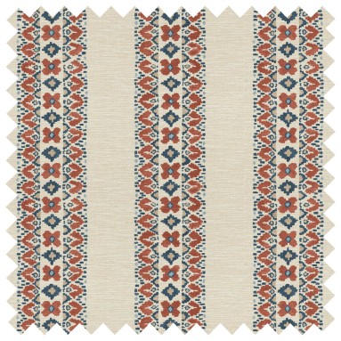 Jalal Indigo Printed Recycled Fabric