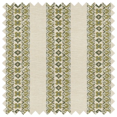 Jalal Olive Printed Recycled Fabric