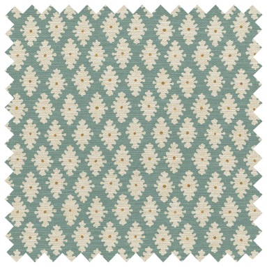 Sana Teal Printed Recycled Fabric
