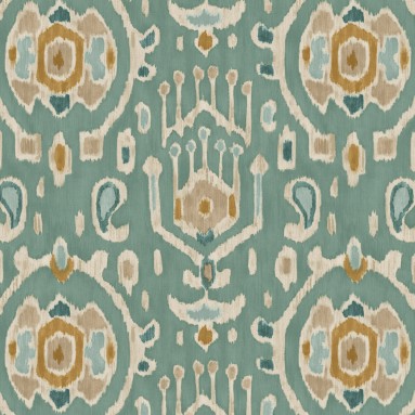 Chapan Teal Wallpaper