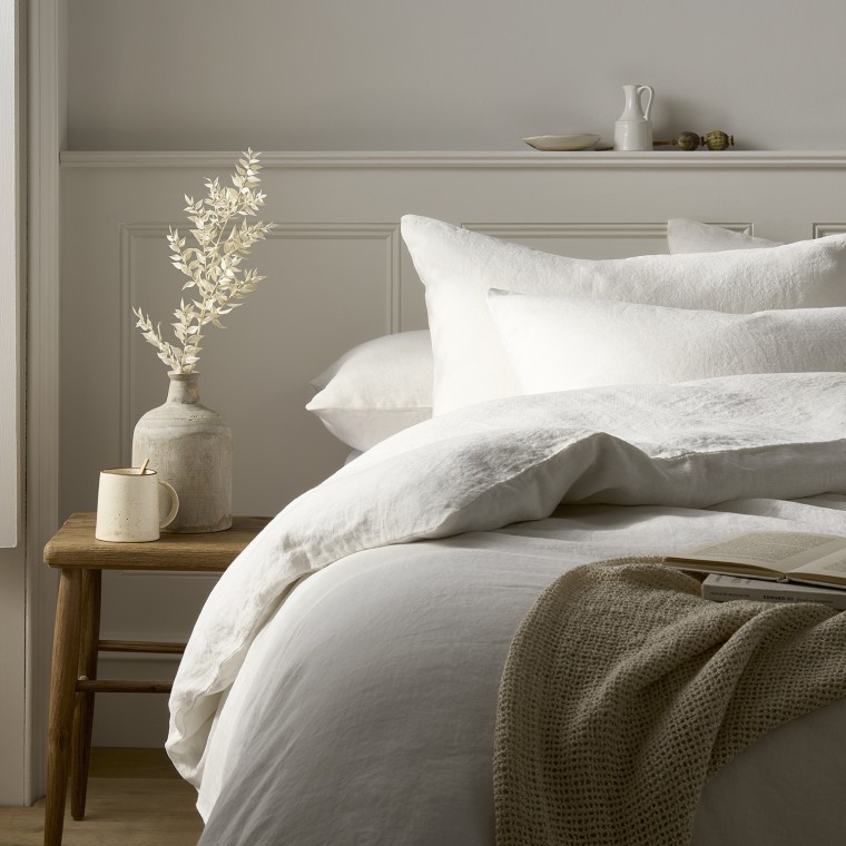 Pure Linen Ivory Bedding Set