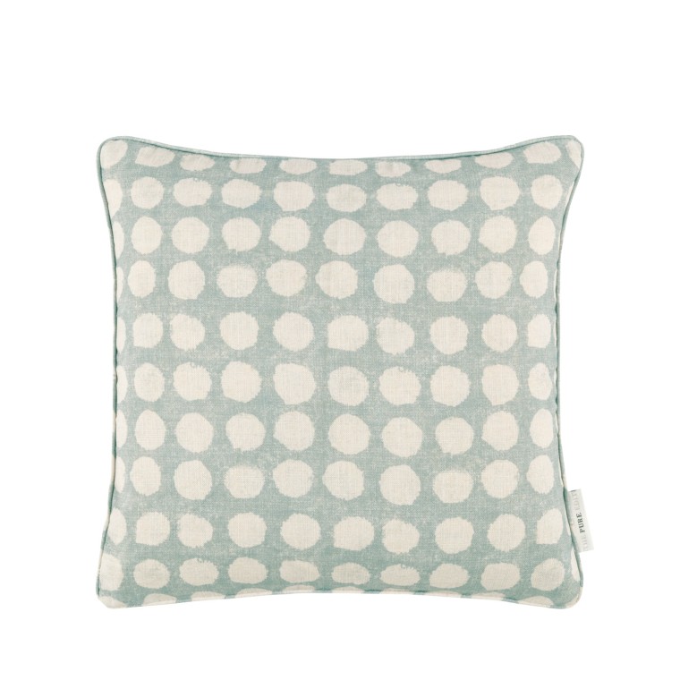 Jebel Duck Egg Printed Cotton Cushion 43cm x 43cm