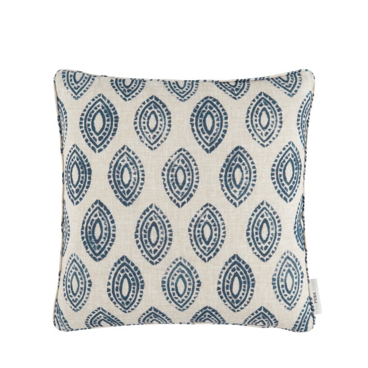 Marra Indigo Printed Cotton Cushion 43cm x 43cm