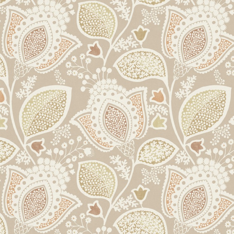 Varanasi Cinnamon Printed Cotton Fabric