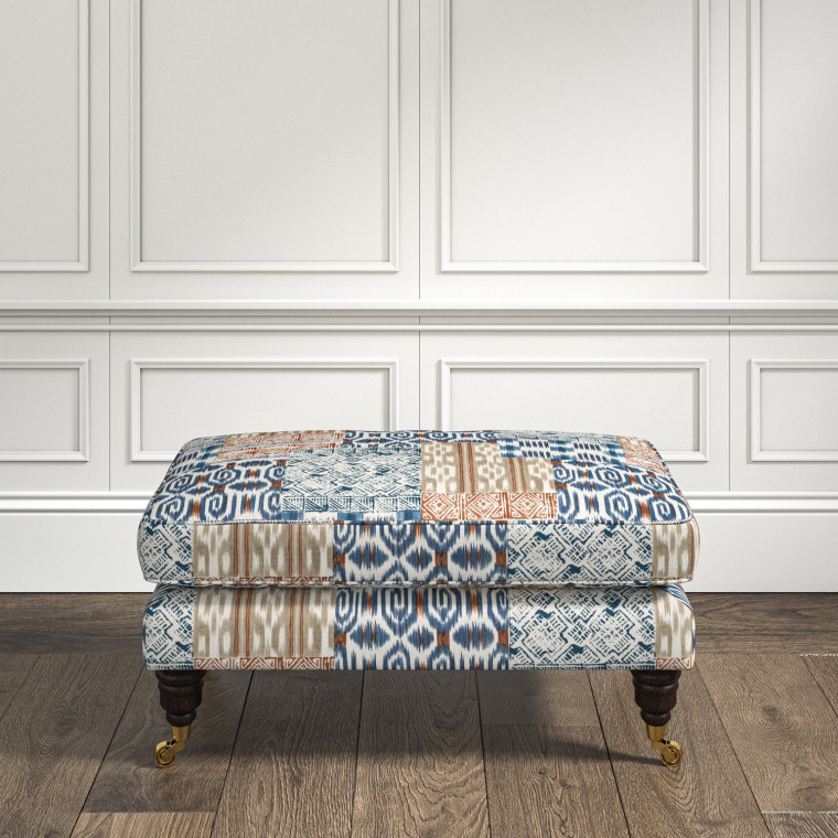 furniture bliss footstool kantha indigo print lifestyle