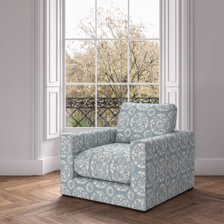 furniture cloud chair nubra denim print lifestyle