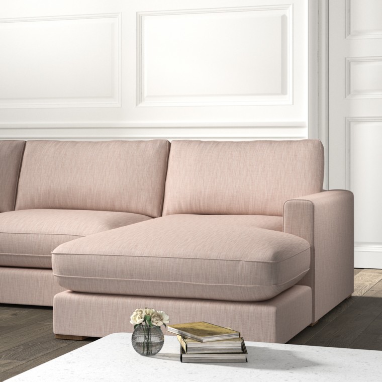 Cloud Chaise Sofa Kalinda Blush