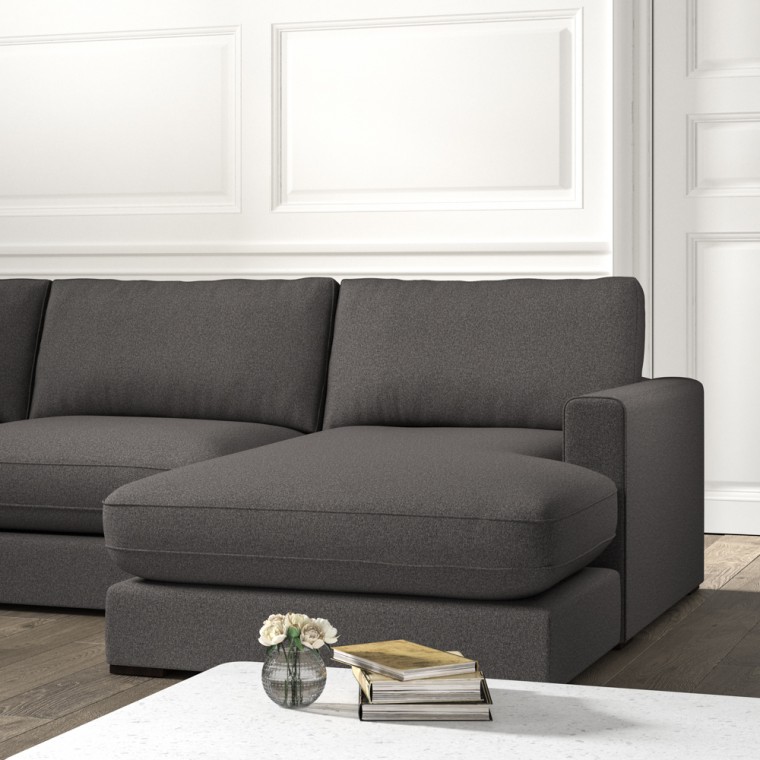 Cloud Chaise Sofa Viera Charcoal