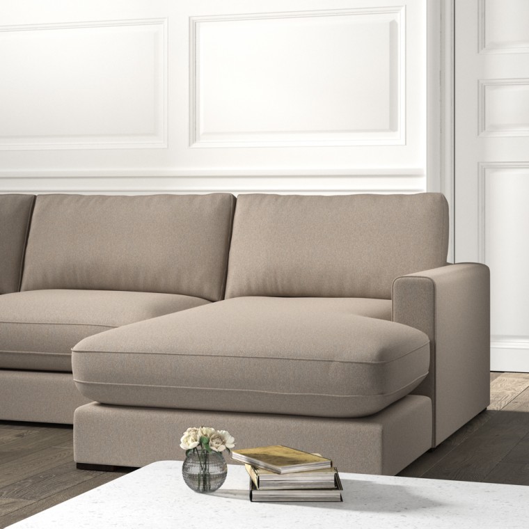 Cloud Chaise Sofa Viera Stone