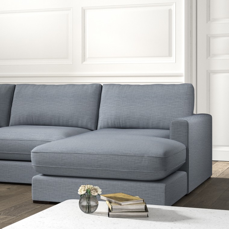 Cloud Chaise Sofa Zuri Denim