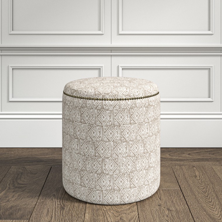 furniture malpaso footstool ellora taupe print lifestyle