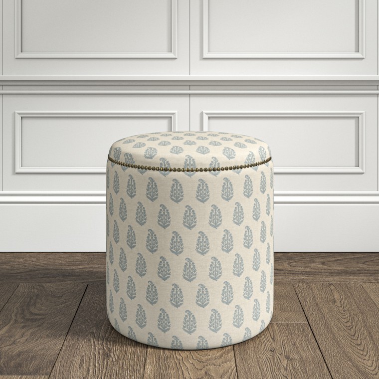 furniture malpaso footstool indira chambray print lifestyle