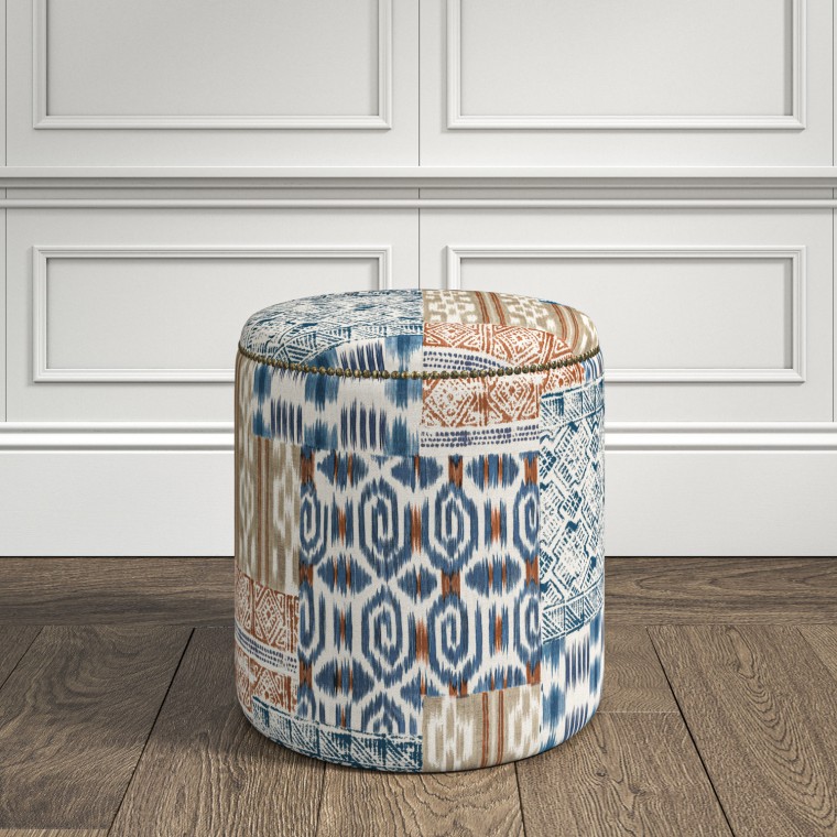 furniture malpaso footstool kantha indigo print lifestyle