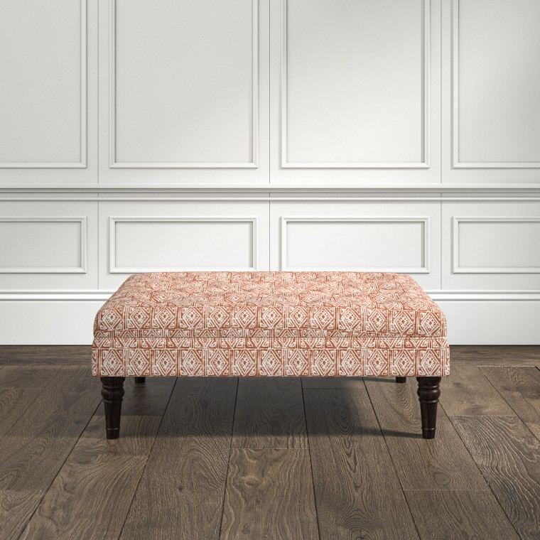 furniture monterey medium footstool ellora cinnamon print lifestyle