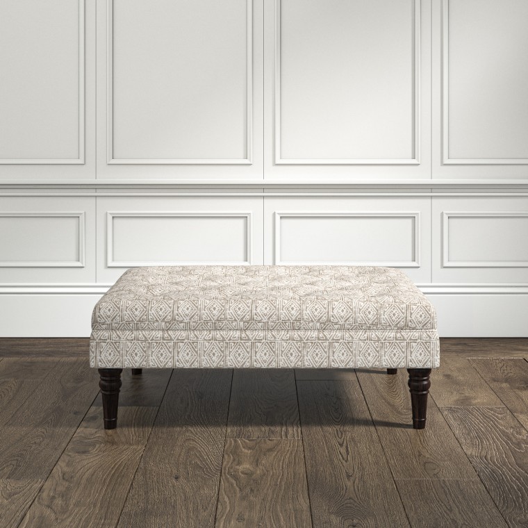 furniture monterey medium footstool ellora taupe print lifestyle