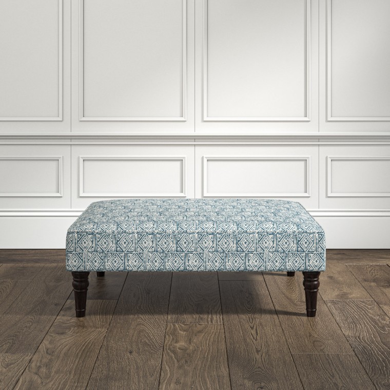 furniture savannah medium footstool ellora marine print lifestyle