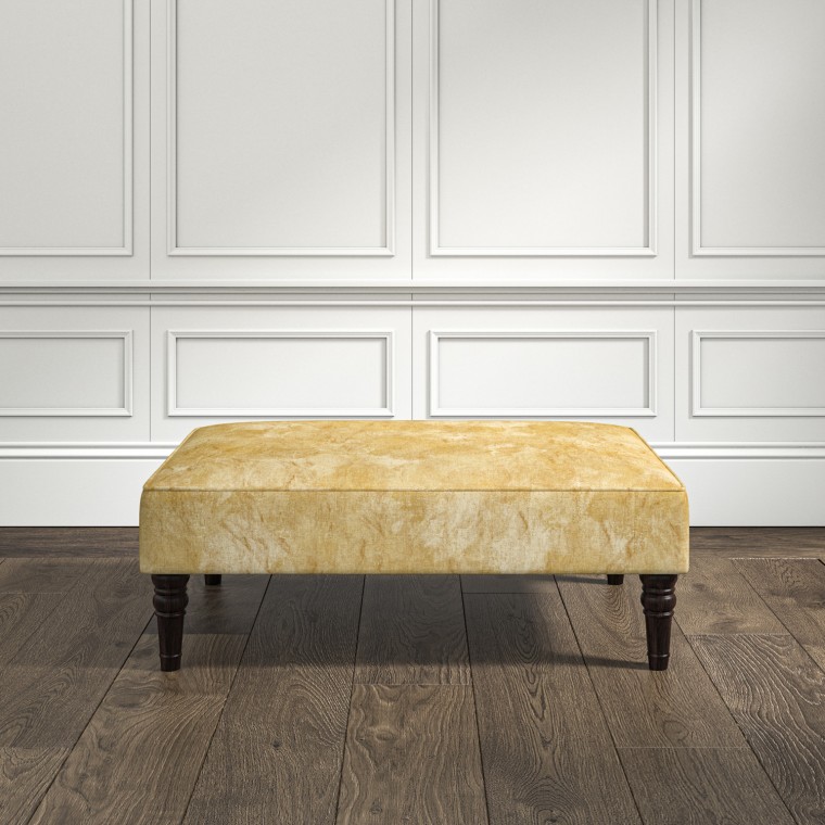 furniture savannah medium footstool namatha ochre print lifestyle