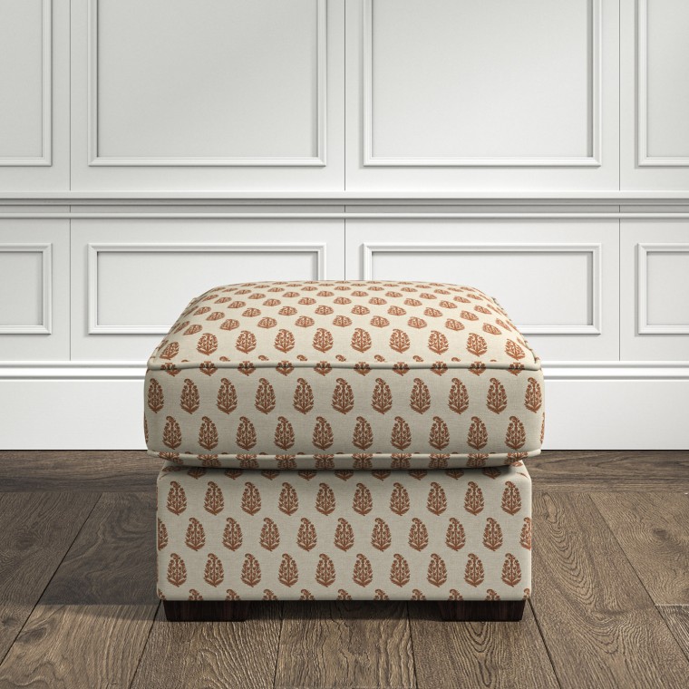 furniture vermont fixed ottoman indira rust print lifestyle