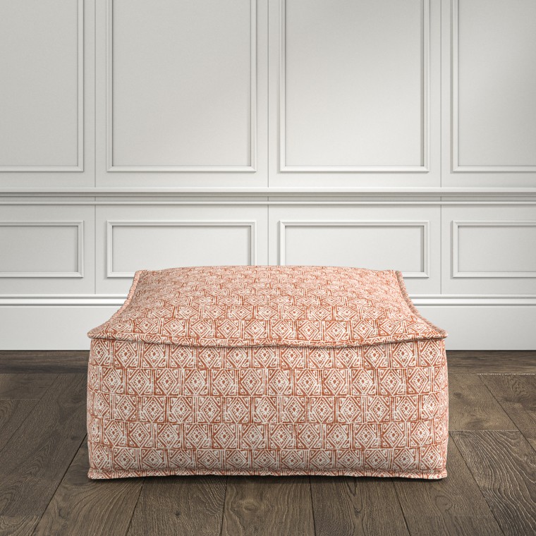 furniture zen pouffe ellora cinnamon print lifestyle