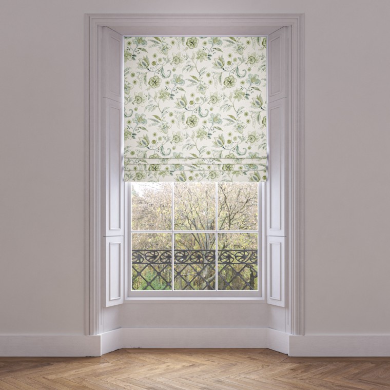 roman blind anushka celadon print lifestyle 1