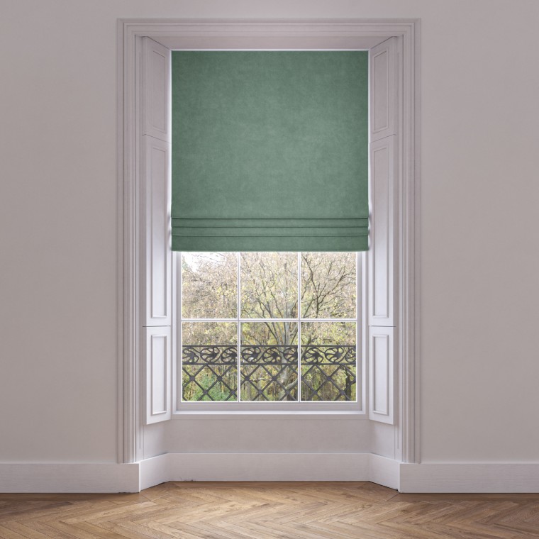 roman blind cosmos celadon plain lifestyle 1