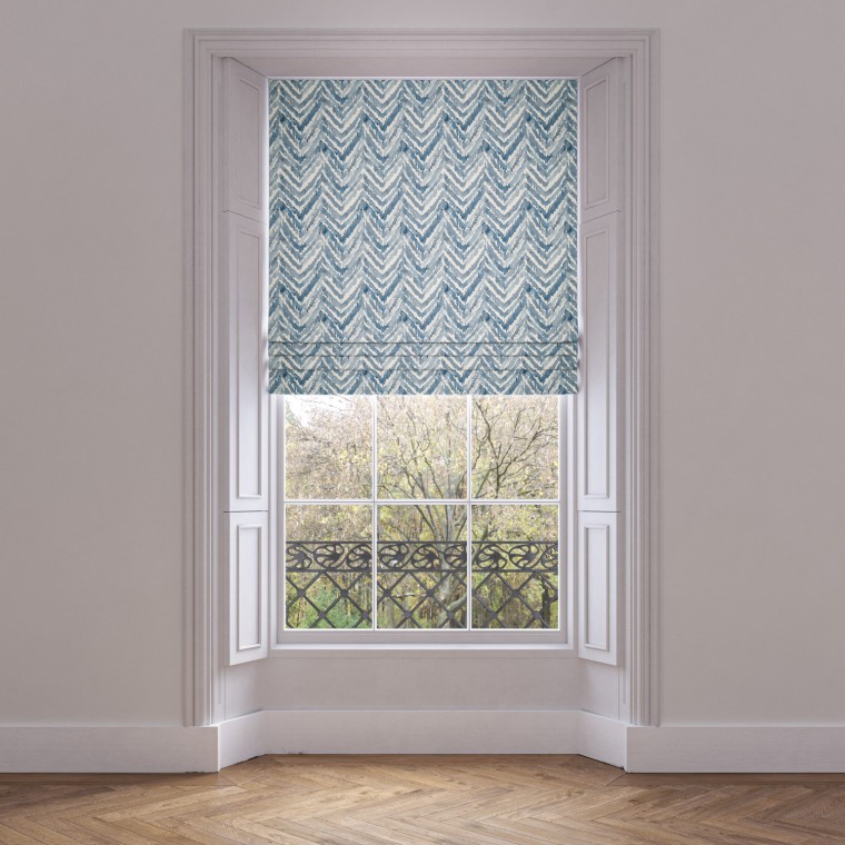 roman blind kelim ocean print lifestyle 1