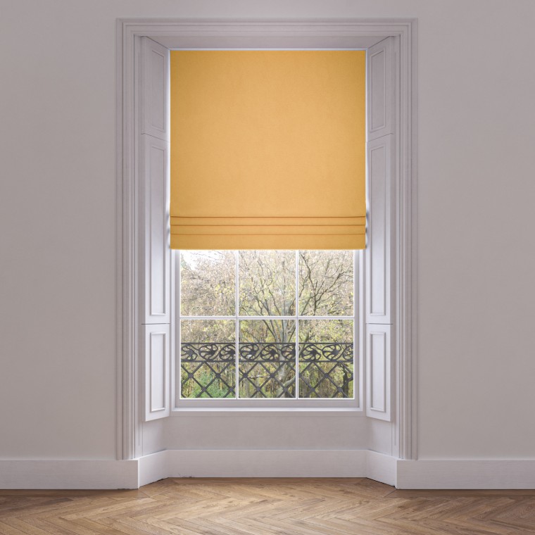 roman blind larah ochre plain lifestyle 1