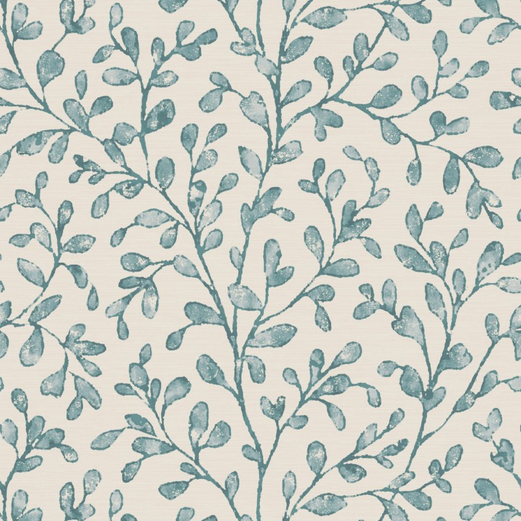 Wallpaper Taree Teal Flat