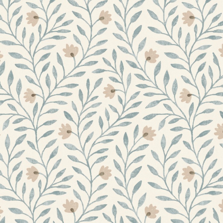 Yasmina Soft Blue Wallpaper