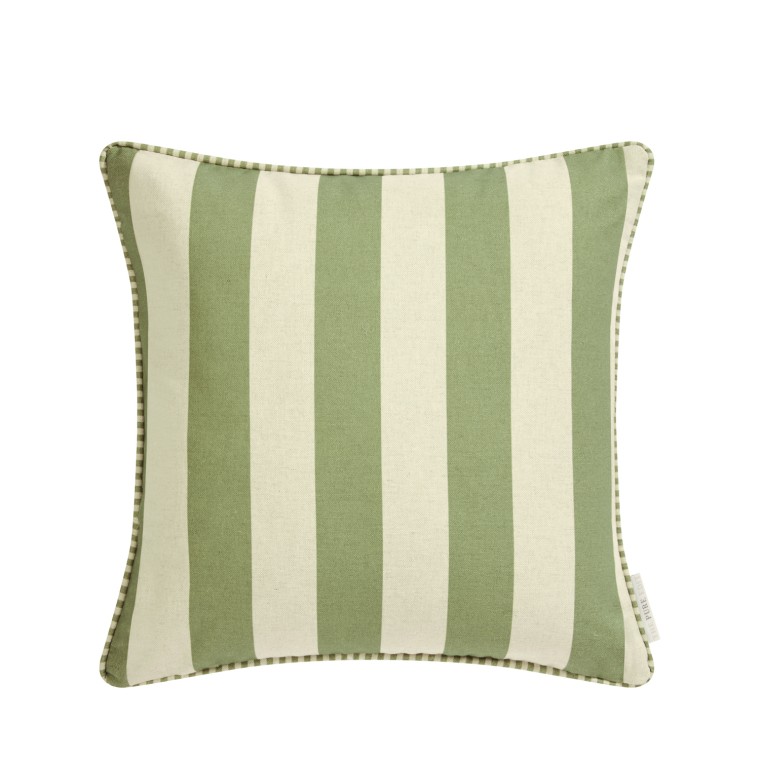 Capri Olive Printed Cotton Cushion 43cm x 43cm