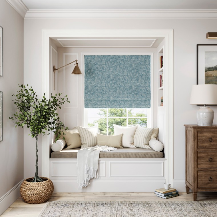 Bedouin Indigo Roman Blind Lifestyle