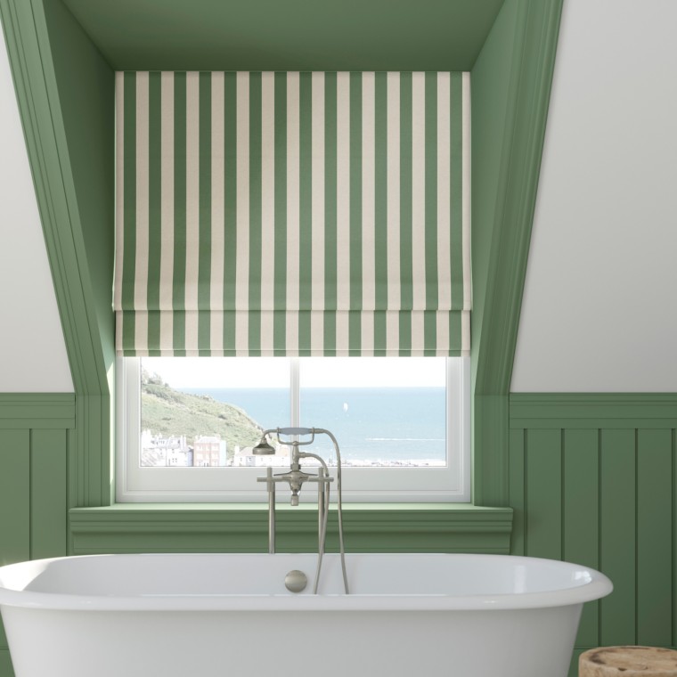 Capri Pine Roman Blind Lifestyle