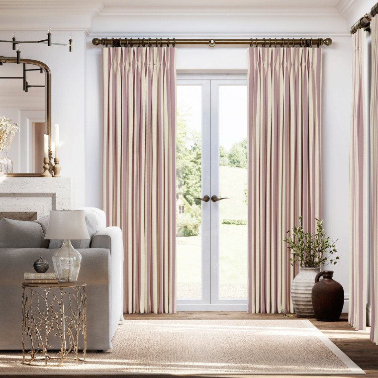 Capri Woodrose Curtains