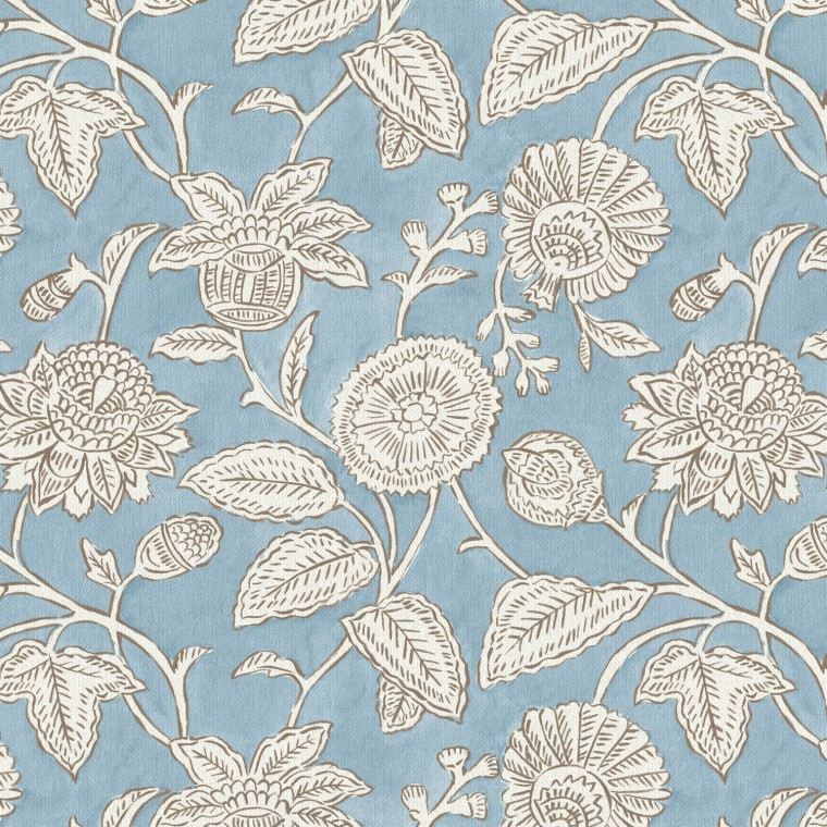 Chaitri Blue Printed Cotton Fabric