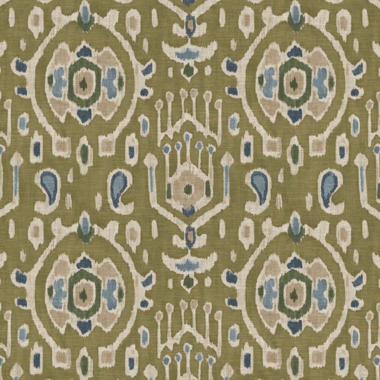 Chapan Olive Printed Recycled Fabric