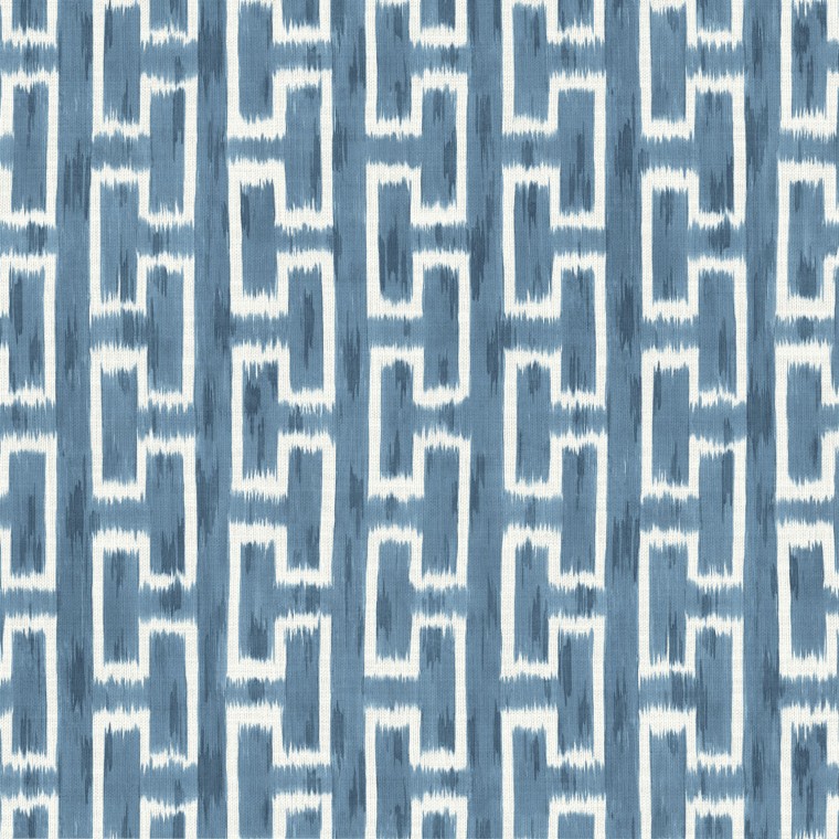 Ipak Indigo Curtains Fabric Flat