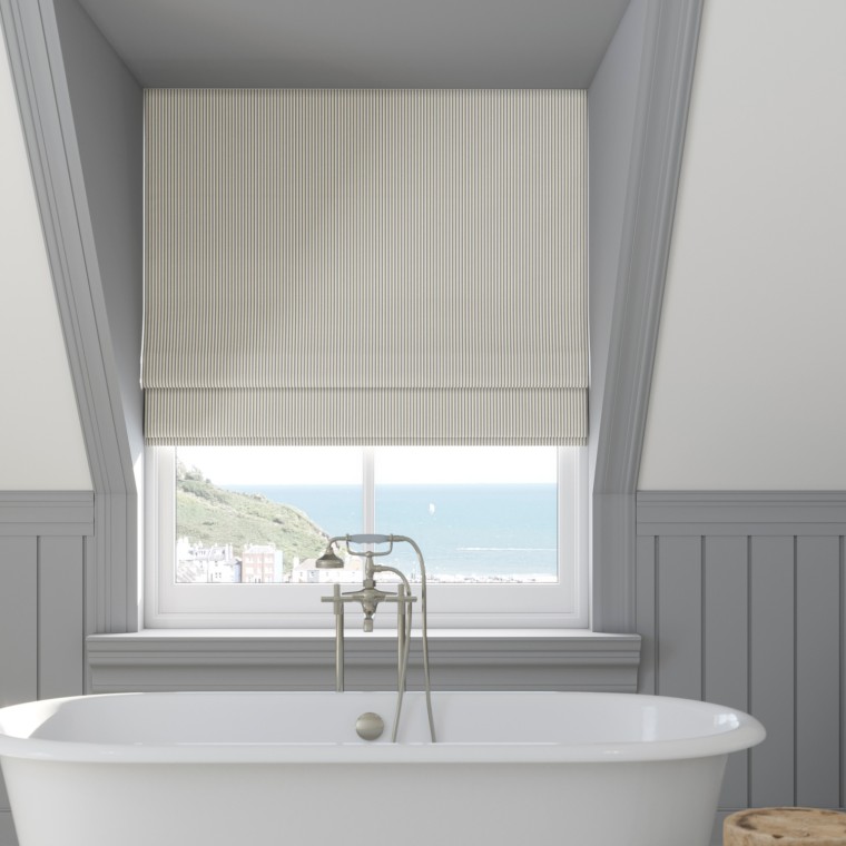 Ischia Charcoal Roman Blind Lifestyle