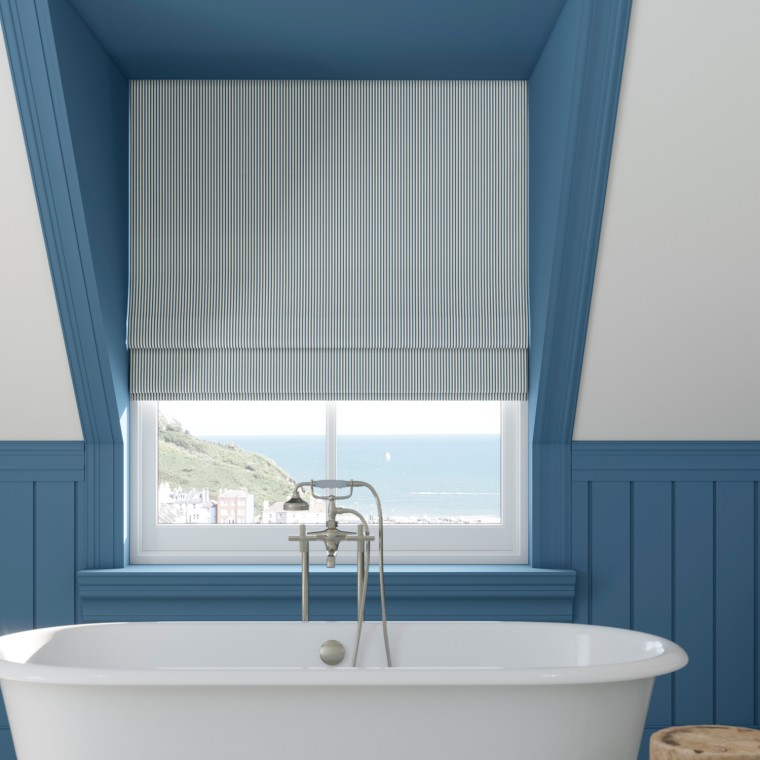 Ischia Indigo Roman Blind Lifestyle