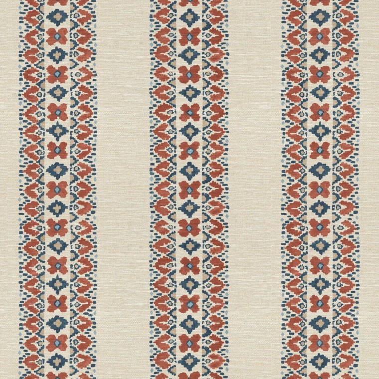 Jalal Indigo Printed Recycled Fabric