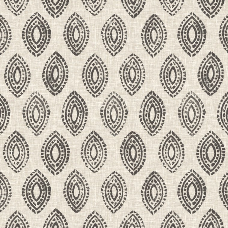 Marra Charcoal Printed Cotton Fabric